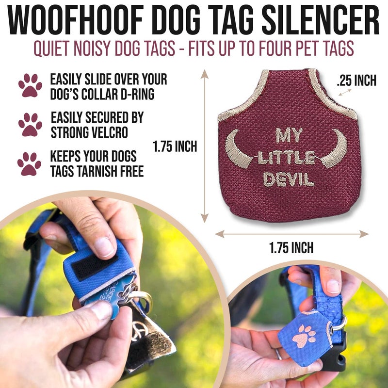 Woofhoof Peace Tag Pictures and Phrases (My Little Devil - Burgundy) - Image 2